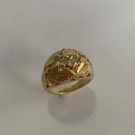Anel Rendado Flor Zircônia